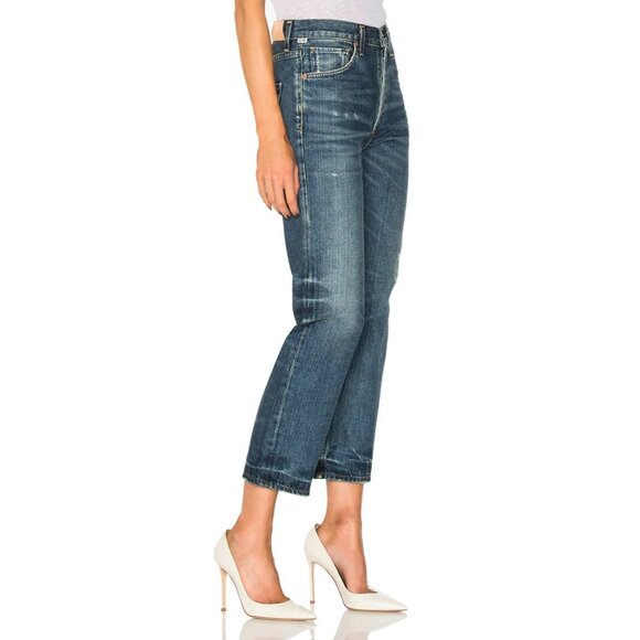 CITIZENS OF HUMANITY Gia Rollins High Rise Slim Straight Jeans, Size 28 - Picture 3 of 16